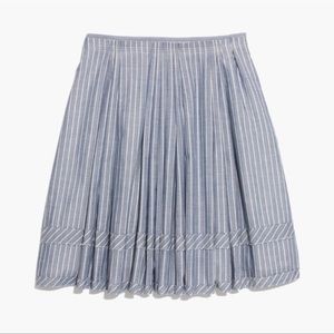 NWOT Madewell | pleated shirt striped skirt